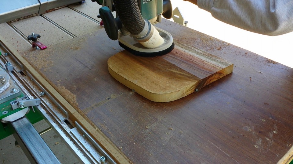 Torque Work Centre surfacing a timber slab